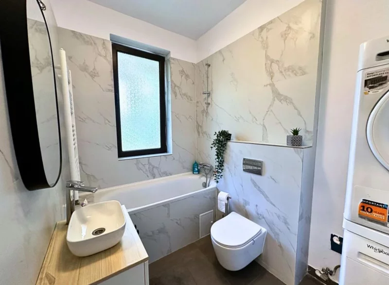 Bucurestii Noi, Damaroaia, apartament 4 camere cu balcon si curte, mobilat,